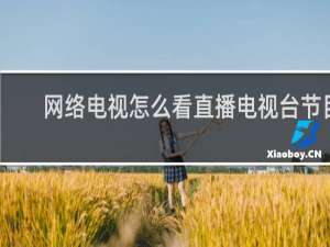 网络电视怎么看直播电视台节目
