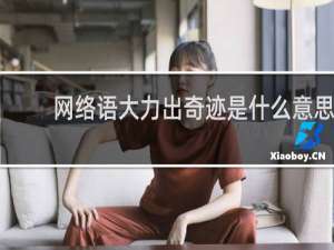 网络语大力出奇迹是什么意思，是谁说的啊什么梗