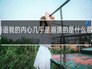 网络语我的内心几乎是崩溃的是什么意思什么梗