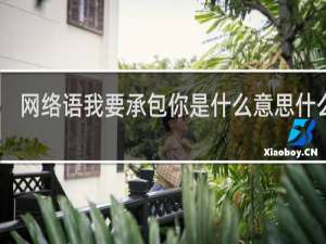 网络语我要承包你是什么意思什么梗