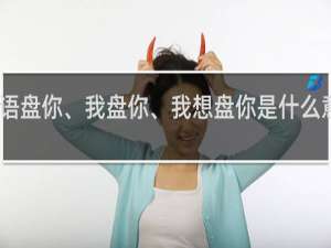 网络语盘你、我盘你、我想盘你是什么意思什么梗