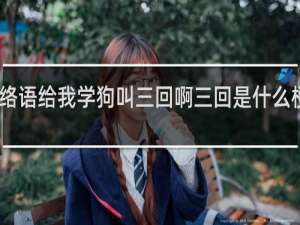 网络语给我学狗叫三回啊三回是什么梗什么梗