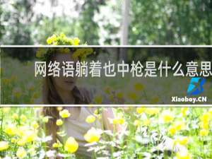 网络语躺着也中枪是什么意思，下一句怎么回复什么梗