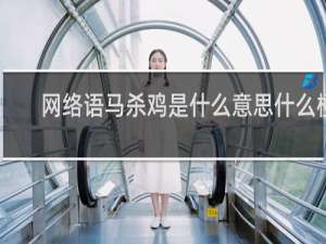 网络语马杀鸡是什么意思什么梗