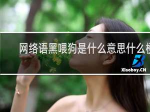 网络语黑喂狗是什么意思什么梗