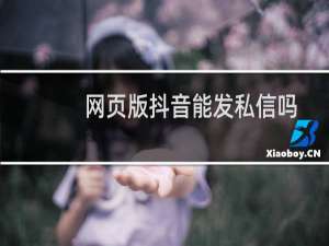 网页版抖音能发私信吗