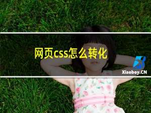 网页css怎么转化