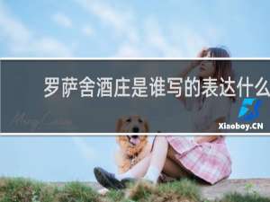 罗萨舍酒庄是谁写的表达什么
