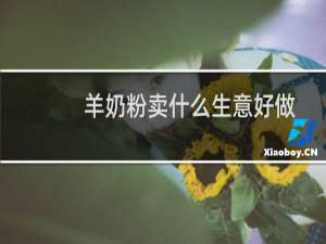 羊奶粉卖什么生意好做