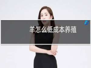 羊怎么低成本养殖