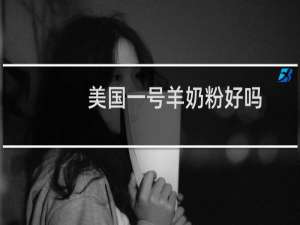 美国一号羊奶粉好吗