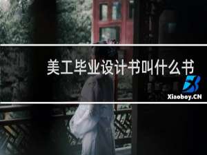 美工毕业设计书叫什么书