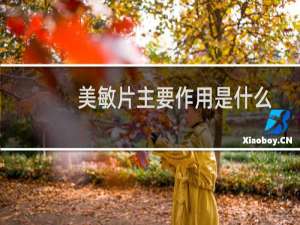美敏片主要作用是什么