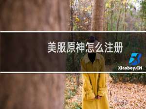 美服原神怎么注册