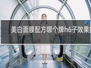 美白面膜配方哪个牌h6子效果好