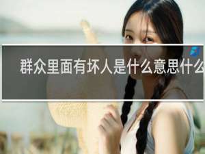 群众里面有坏人是什么意思什么梗