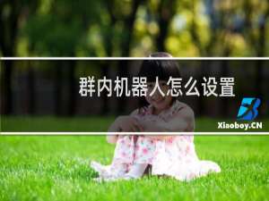 群内机器人怎么设置