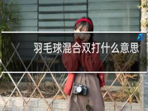 羽毛球混合双打什么意思