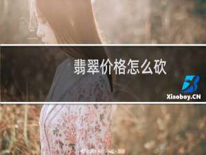 翡翠价格怎么砍