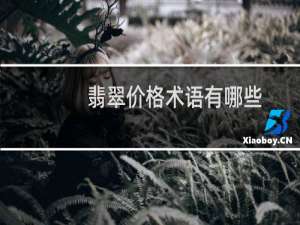 翡翠价格术语有哪些