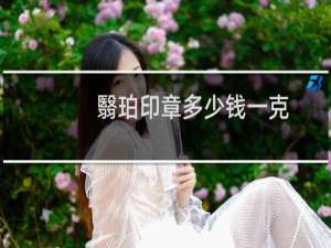 翳珀印章多少钱一克