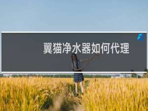 翼猫净水器如何代理