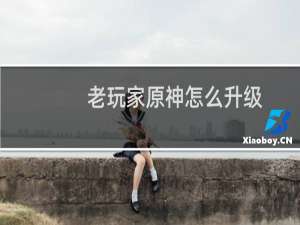 老玩家原神怎么升级