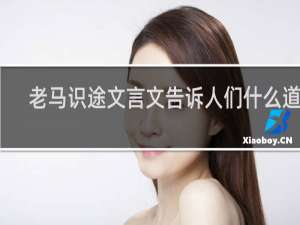 老马识途文言文告诉人们什么道理