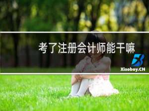 考了注册会计师能干嘛