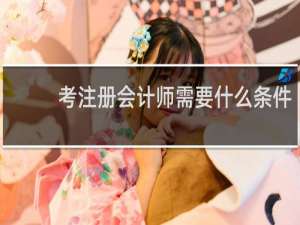 考注册会计师需要什么条件
