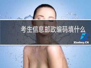 考生信息邮政编码填什么