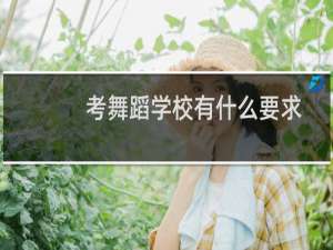 考舞蹈学校有什么要求