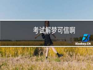 考试解梦可信啊