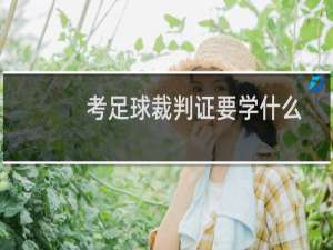 考足球裁判证要学什么