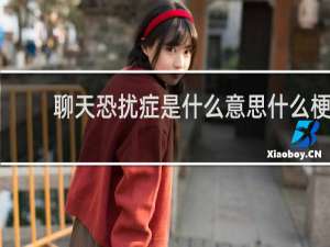 聊天恐扰症是什么意思什么梗