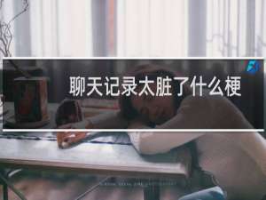 聊天记录太脏了什么梗
