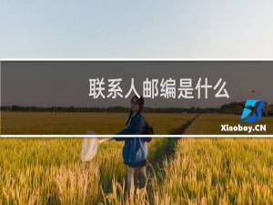 联系人邮编是什么