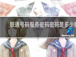 联通号码服务密码密码是多少啊