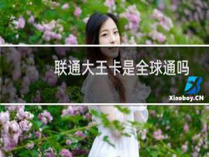 联通大王卡是全球通吗