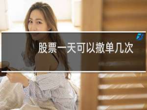 股票一天可以撤单几次