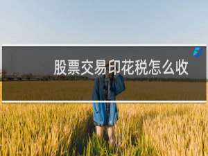 股票交易印花税怎么收