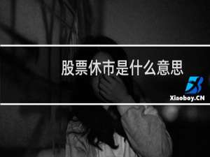 股票休市是什么意思