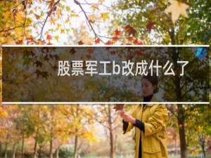 股票军工b改成什么了