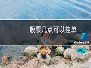 股票几点可以挂单