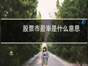 股票市盈率是什么意思