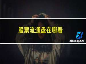 股票流通盘在哪看