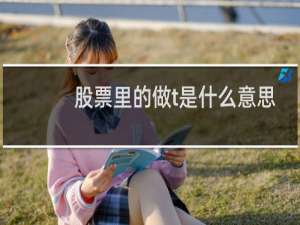 股票里的做t是什么意思