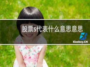 股票s代表什么意思意思