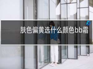 肤色偏黄选什么颜色bb霜