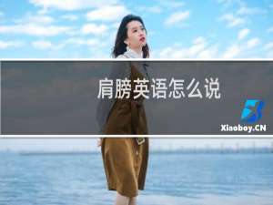 肩膀英语怎么说
